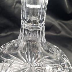 Star of Edinburgh Cut Crystal Ships Decanter 10.5 Tall