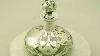 Sterling Silver Mounted Glass Decanter Art Nouveau Style Antique Ac Silver Sku W4903