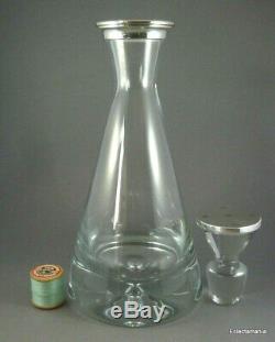 Sterling Silver Mounted Lead Crystal Decanter Birmingham 2004