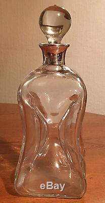 Stunning 1960 Asprey Sterling Silver Collar Pinch Decanter Vase Jug One Of Two