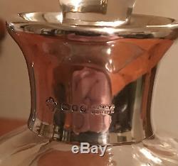 Stunning 1960 Asprey Sterling Silver Collar Pinch Decanter Vase Jug One Of Two