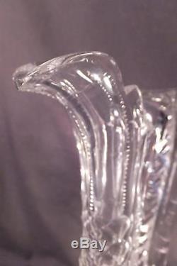 Stunning Antique ABP CUT GLASS signed LIBBEY handled Jug Decanter