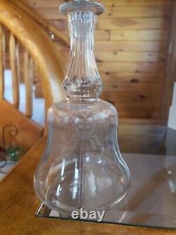Stunning Antique Tiffin Etched Glass Liquor Decanter Late 1890s