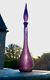 Stunning Purple Hobnail Diamond Cut Genie Bottle Decanter 1960s Glass Empoli Mcm