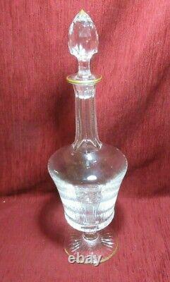 Stunning St. Louis Apollo Gold French Cut Crystal Glass Wine Carafe Decanter