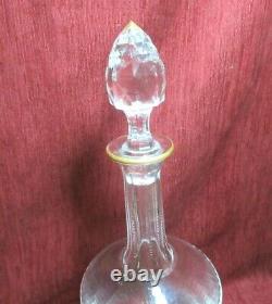 Stunning St. Louis Apollo Gold French Cut Crystal Glass Wine Carafe Decanter
