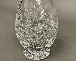 Stunning Vintage Wine/ Liquor Decanter Crystal Cut Glass Bottle with Stopper