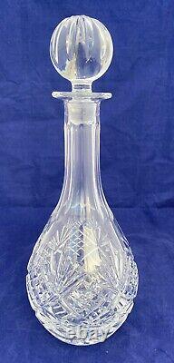 Superb Cumbria Crystal Cut Glass Wine Decanter Langdale Pattern 750ml 33cm High