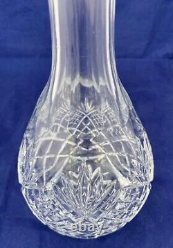 Superb Cumbria Crystal Cut Glass Wine Decanter Langdale Pattern 750ml 33cm High