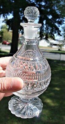 Superb, Rare Regency Period Cut Glass Condiments Decanter With Original Stopper