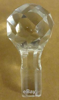 THEODORE MULLER GERMAN 800 CRYSTAL & SILVER CUT GLASS DECANTER VINTAGE c1900