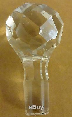 THEODORE MULLER GERMAN 800 SILVER CUT GLASS DECANTER w STOPPER VINTAGE c1900