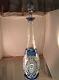 Tall, Impressive Decanter In Cobalt To Clear Hobstar Dominant By Val St Lambert
