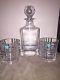 Tiffany & Co Square Classic Decanter And Plaid Old Fashion Glass Set