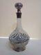 Tiffany Cut Crystal And Silverplated Decanter. Signed On Base. 19th Century