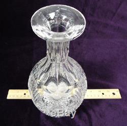Unbranded American Brilliant Period Clear Cut Glass 9 1/2 Inch Bottle Decanter