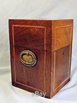 Unusual Inlaid Mahogany Decanter Box/Tantalus C1890