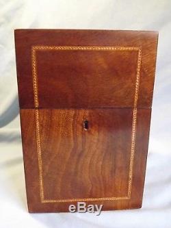 Unusual Inlaid Mahogany Decanter Box/Tantalus C1890