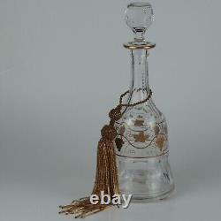 VAL ST. LAMBERT France Cut Glass Decanter with Stopper in Pampre D' Or Pattern