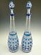 Val St Lambert Crystal Stunning Cut-to-clear Decanter Pair 17