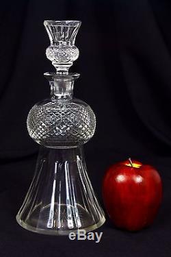 VERY EARLY Edinburgh Crystal Thistle Design Decanter First Quality & Signed