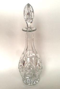 VICTORIAN EDWARDIAN Cut Crystal Glass Large Decanter Bottle Antique Scotch