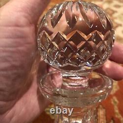 VINTAGE 10 1/2 Waterford LISMORE CUT CRYSTAL ROLY POLY DECANTER EXCELLENT