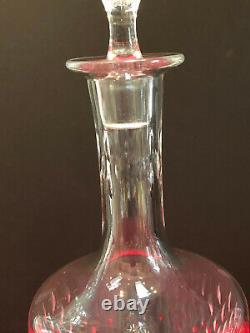 VINTAGE BACCARAT FOOTED CORDIAL PARIS CUT PATTERN 14 TALL DECANTER with STOPPER