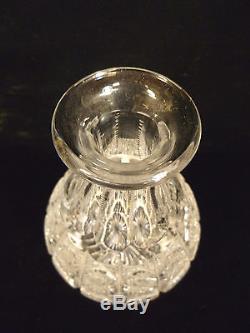 VINTAGE BOHEMIAN QUEENS LACE CUT CRYSTAL DECANTER WITH STOPPER