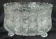 Vintage Bohemia Czech Hand Cut Crystal Queen's Lace Footed Bowl Huge Rare Fancy