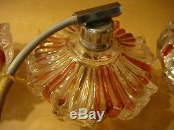 VINTAGE FRENCH ANTIQUE PERFUME AND POWDER CUT GLASS DECANTERS IN A SET