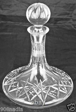 VINTAGE SHIP/SPIRIT DECANTER With STOPPER CUT GLASS OR CRYSTAL BARWARE GLASSWARE
