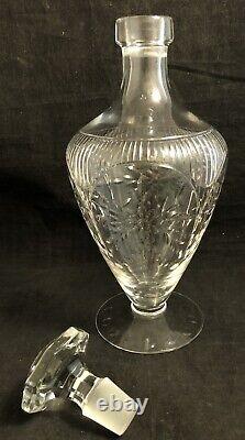 VTG Cambridge Decanter Wine Liquor Clear Cut Glass c 1934 Shape # 1321