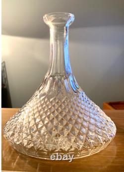 VTG DIAMOND CUT CRYSTAL DECANTER CUT GLASS SHIPS DECANTER 1950s ENGLISH