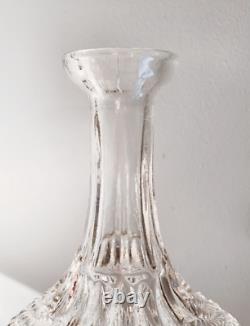 VTG DIAMOND CUT CRYSTAL DECANTER CUT GLASS SHIPS DECANTER 1950s ENGLISH