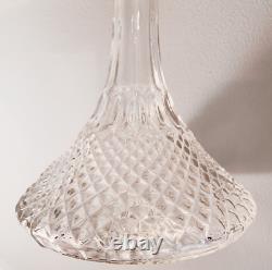 VTG DIAMOND CUT CRYSTAL DECANTER CUT GLASS SHIPS DECANTER 1950s ENGLISH