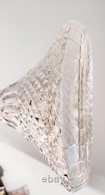 VTG DIAMOND CUT CRYSTAL DECANTER CUT GLASS SHIPS DECANTER 1950s ENGLISH