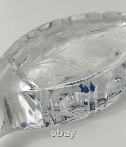 VTG Hand Cut Lead Crystal Decanter Cobalt Blue Cut To Clear 3 Pds 10.6 Oz