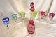 Val St Lambert Acadamie Du Vin Cut To Clear Crystal Set 6 Glasses And Decanter