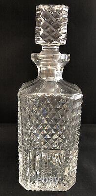 Very Rare Waterford Square Decanter Desqm1 Diamond Step Master Cut