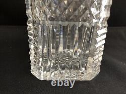 Very Rare Waterford Square Decanter Desqm1 Diamond Step Master Cut