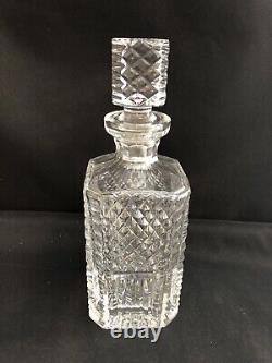 Very Rare Waterford Square Decanter Desqm1 Diamond Step Master Cut