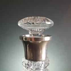 Victorian Anglo-Irish ABP Cut Glass Decanter with Silver rim