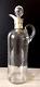 Victorian Cut Glass Whisky Decanter With Silver Spout Circa 1897