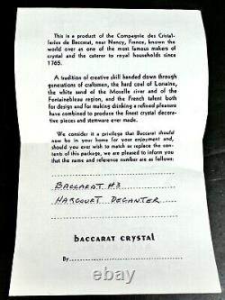 Vintage 1950'baccaratharcourt 1841 Cut Crystal Wine/decanter1237 Oz