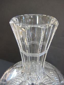 Vintage American Brilliant Cut Crystal Strawberry, Diamond & Fan Carafe