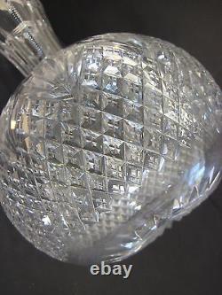 Vintage American Brilliant Cut Crystal Strawberry, Diamond & Fan Carafe