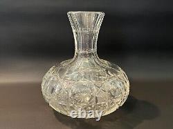 Vintage American Brilliant Cut Glass Crystal Glass Carafe Liquor Wine Decanter