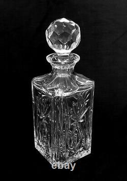 Vintage Atlantis full lead hand cut crystal decanter, 10.25 inches