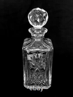 Vintage Atlantis full lead hand cut crystal decanter, 10.25 inches